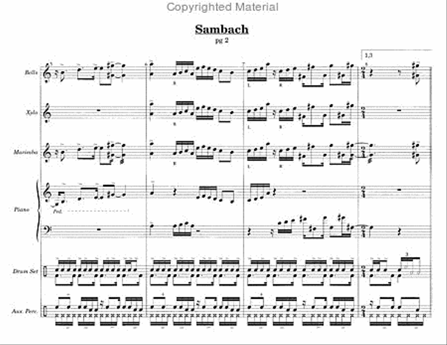 Sambach Percussion Ensemble scores gallery preview page 3