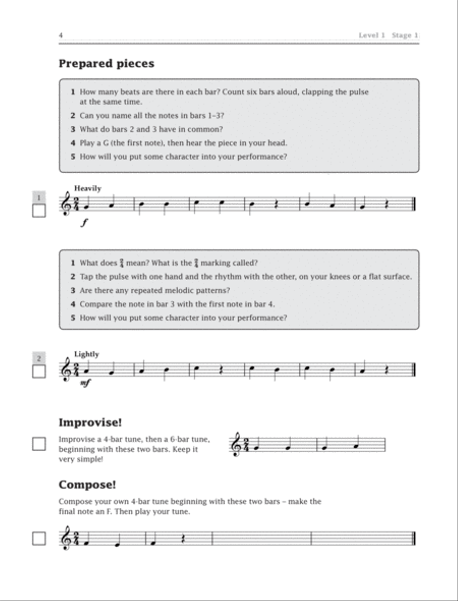 Improve Your Sight-Reading! Saxophone, Levels 1-5 (Elementary-Intermediate) Saxophone scores gallery preview page 3