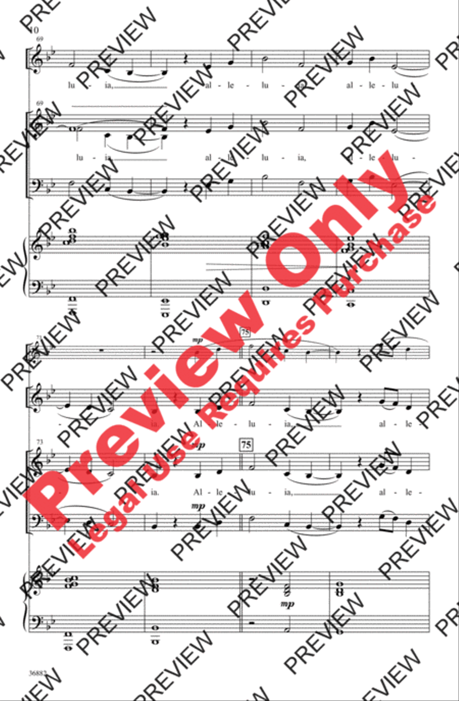 A Repeating Alleluia 3-Part scores gallery preview page 10