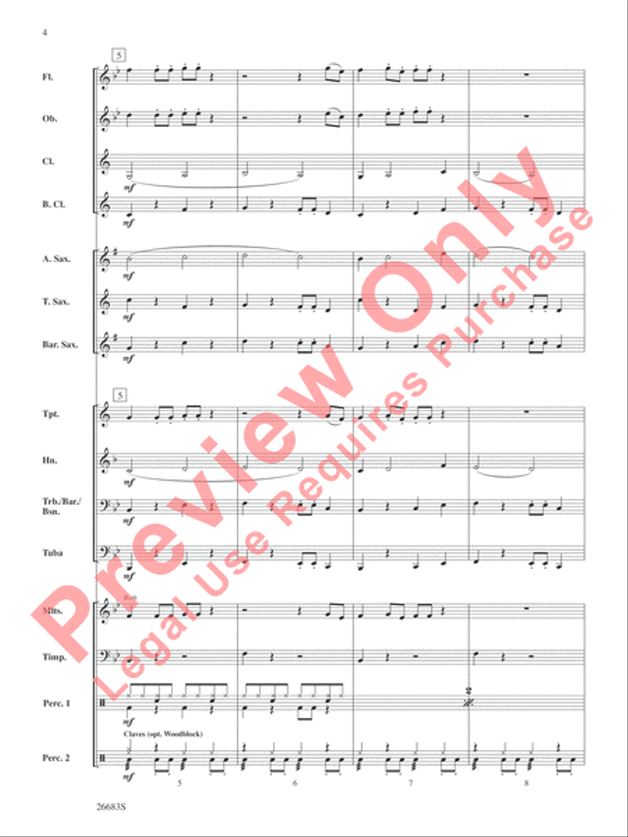 Guantanamera Concert Band scores gallery preview page 5