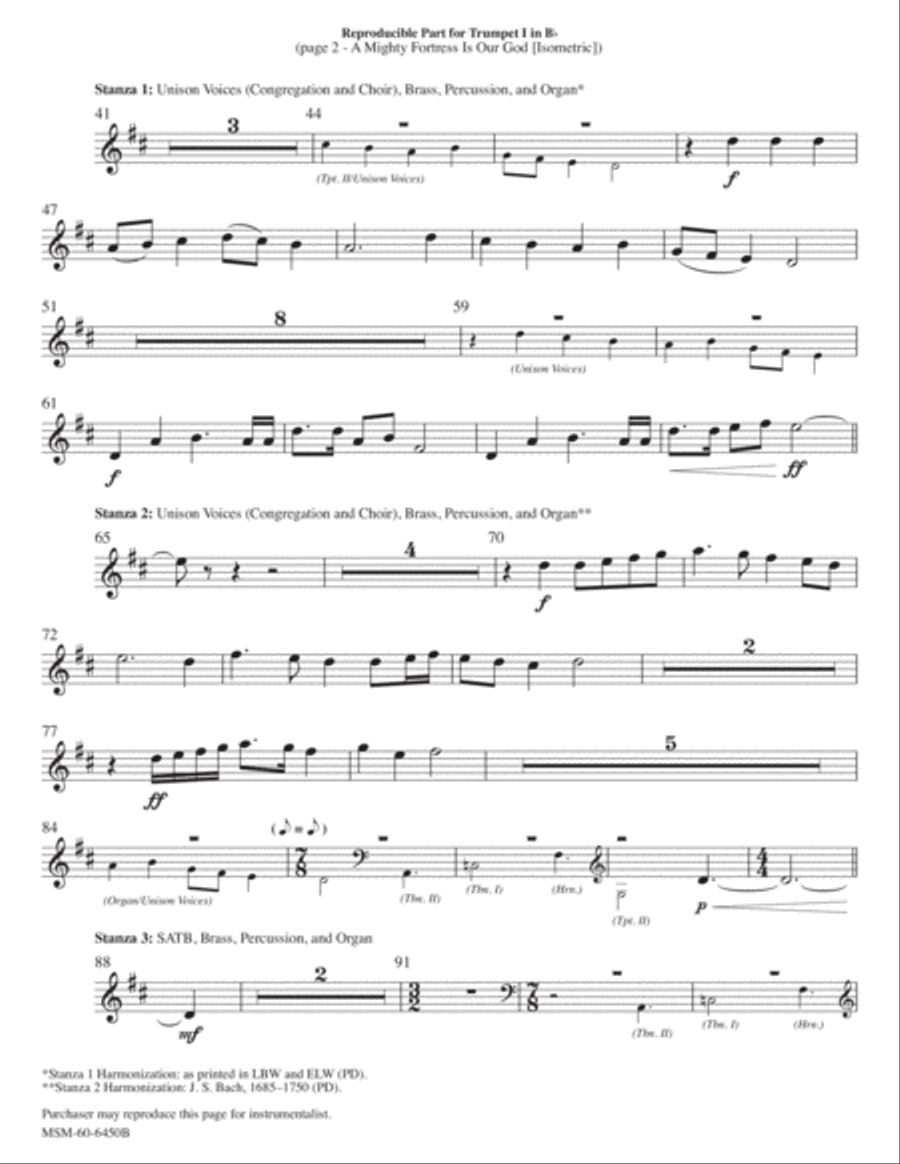 A Mighty Fortress is Our God (Isometric) Choir scores gallery preview page 2