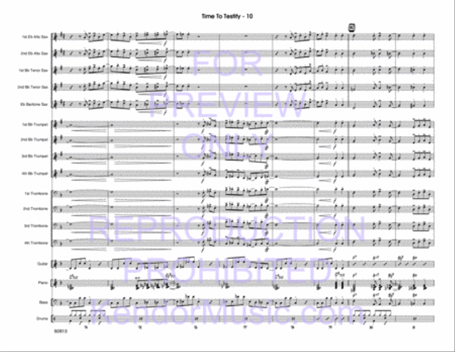 Time To Testify Jazz Ensemble scores gallery preview page 11
