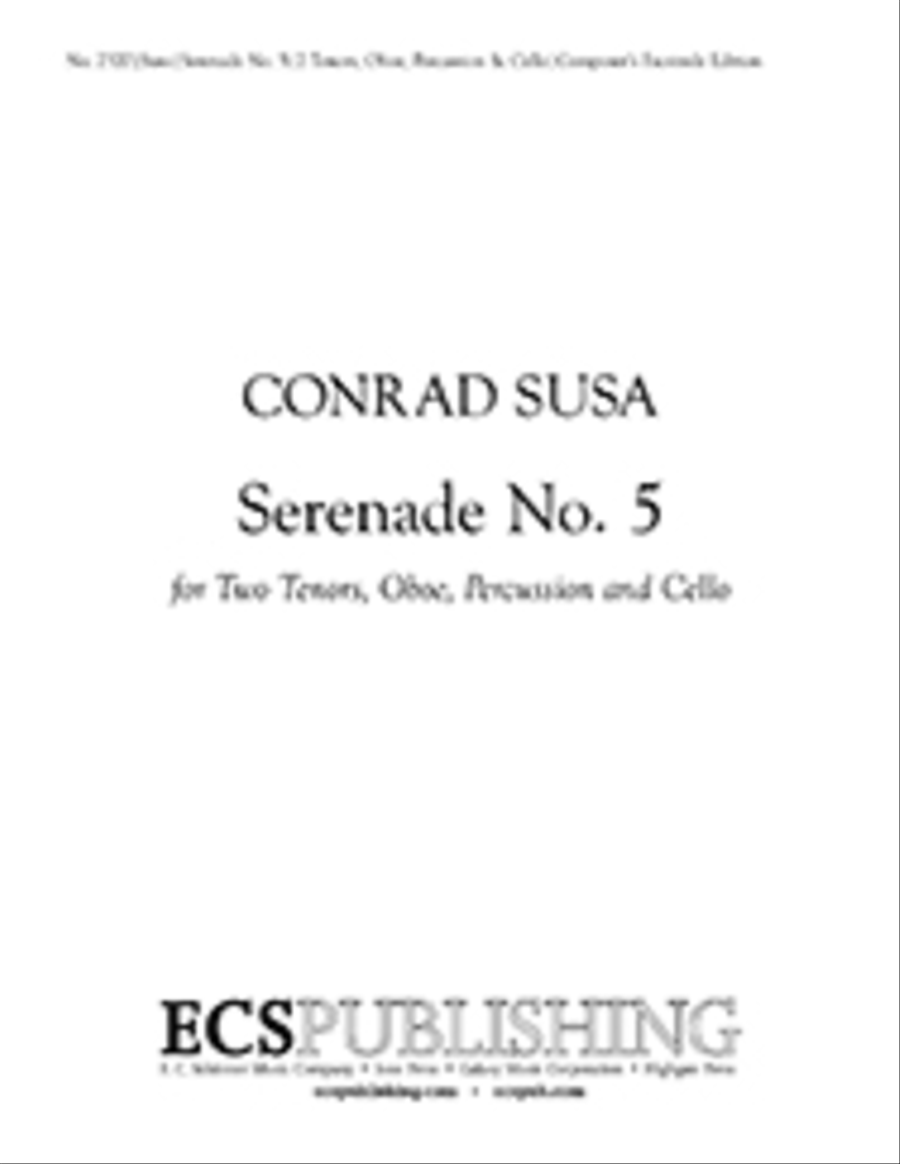 Serenade No. 5 Tenor Voice scores gallery preview page 1