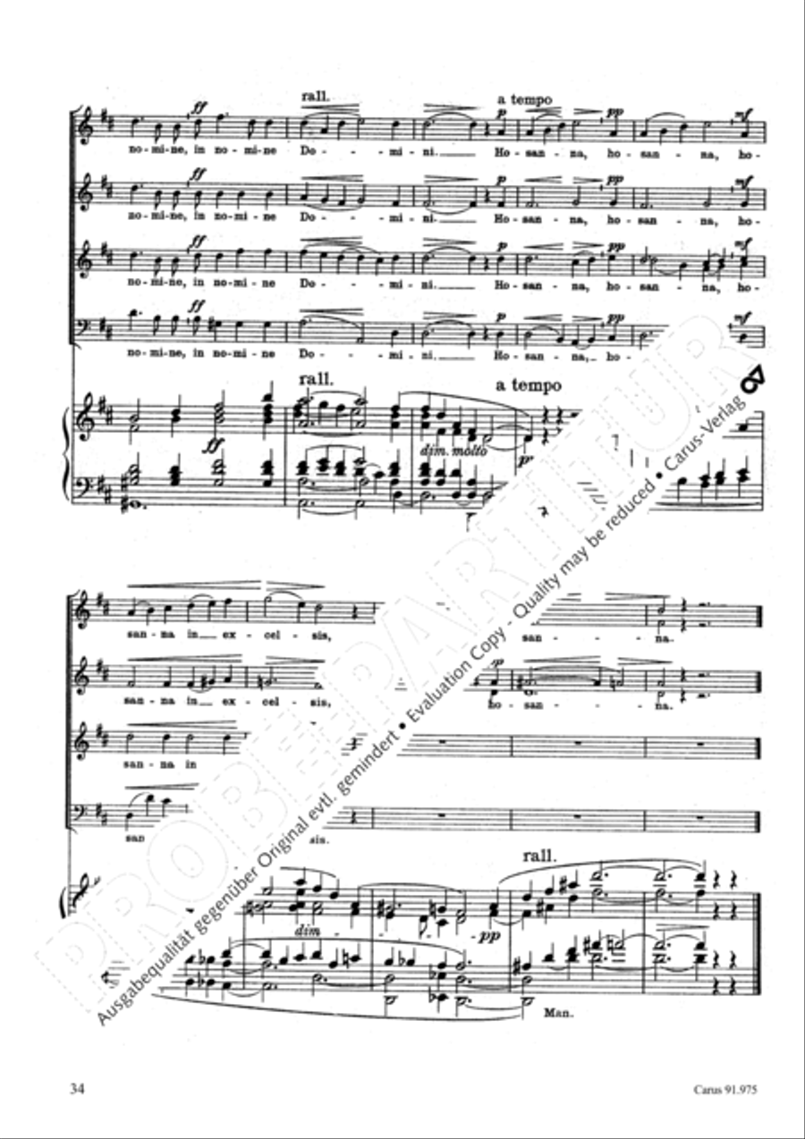 Missa pro pace 4-Part scores gallery preview page 37
