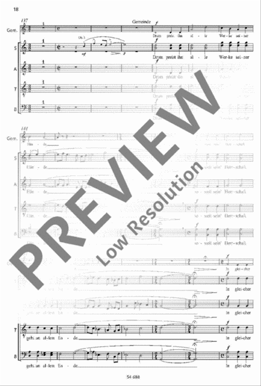 Dem König der Ewigkeit Mixed Choir scores gallery preview page 15