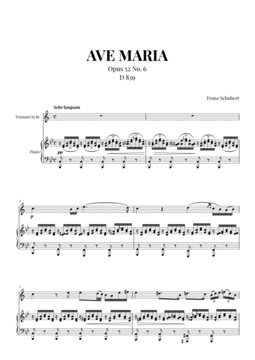 Ave Maria (Schubert) for Trumpet in Bb and Piano image number null