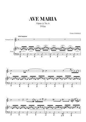 Book cover for Ave Maria (Schubert) for Trumpet in Bb and Piano