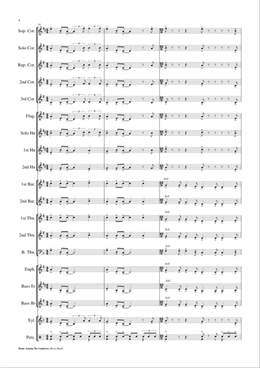 Home Among The Gumtrees Brass Ensemble scores gallery preview page 5
