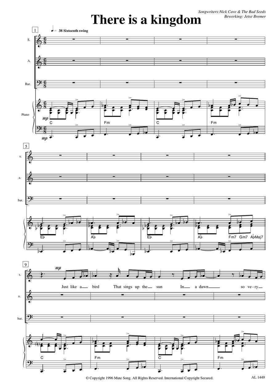 There Is A Kingdom 3-Part scores gallery preview page 1
