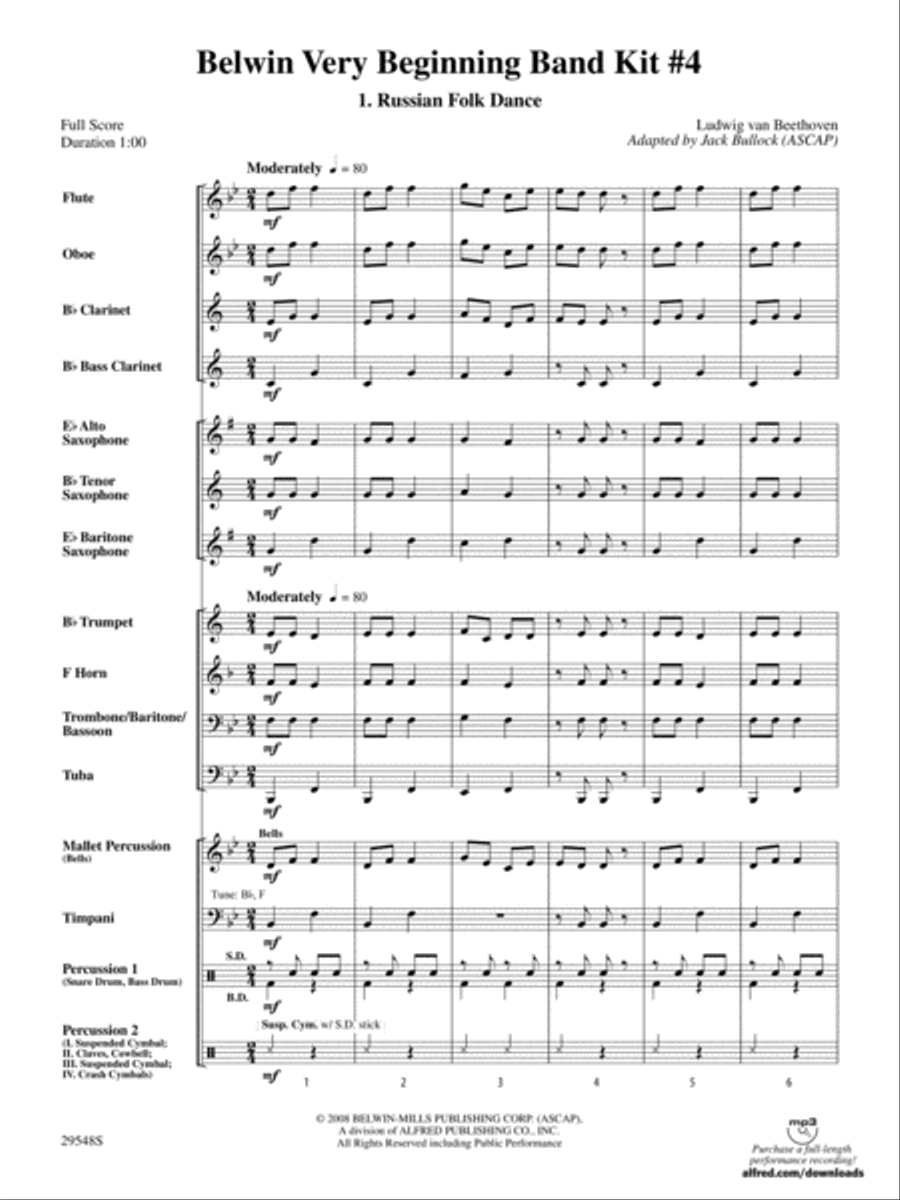 Belwin Very Beginning Band Kit #4: Score Concert Band scores gallery preview page 3
