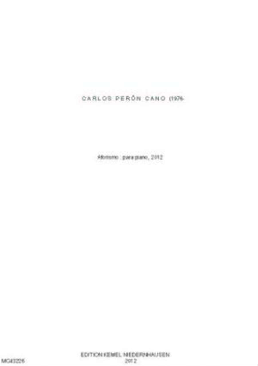 Aforismo Aforismo Piano Solo scores gallery preview page 1