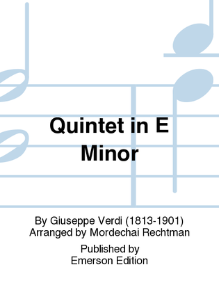 Book cover for Quintet in E Minor