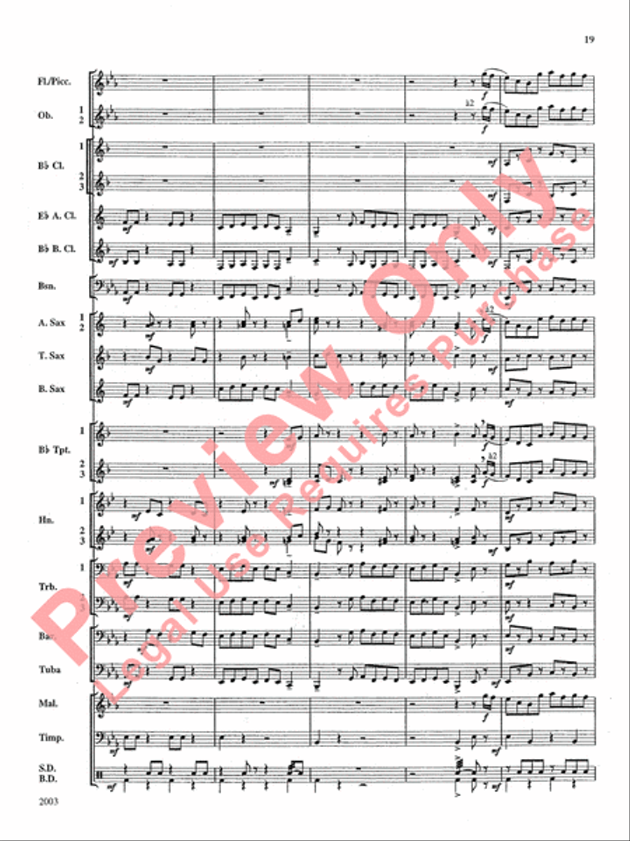 A Percy Grainger Suite Concert Band scores gallery preview page 20