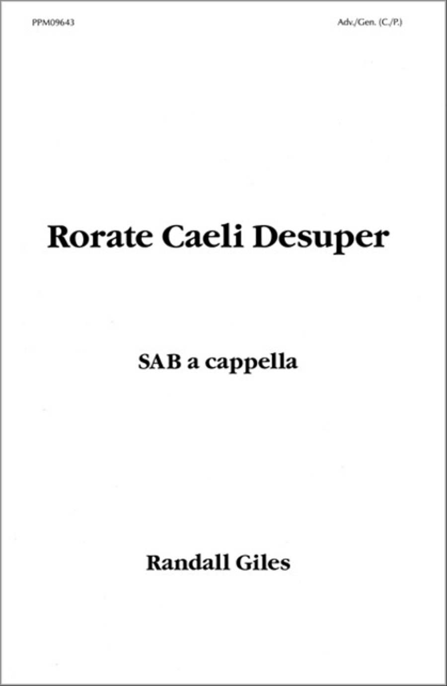 Rorate Caeli Desuper