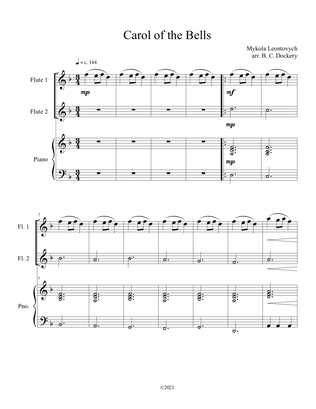 Carol of the Bells (Flute Duet with Piano Accompaniment)