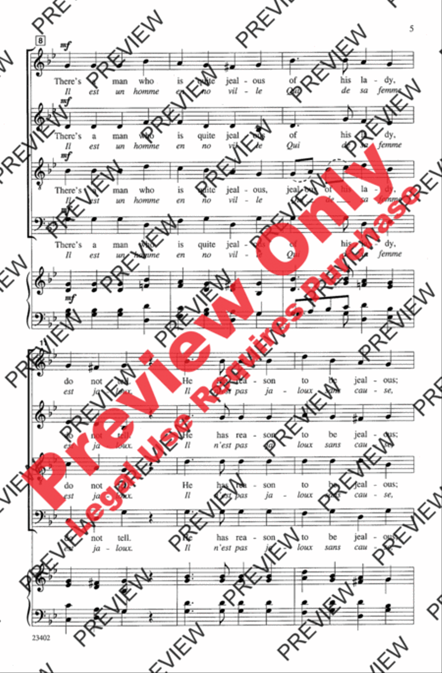 Je le Vous Diray 4-Part scores gallery preview page 5