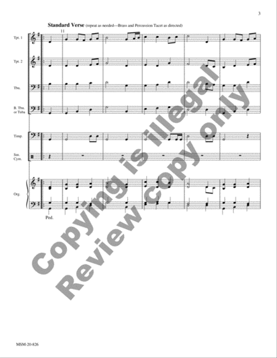 O Worship the King Choir scores gallery preview page 12
