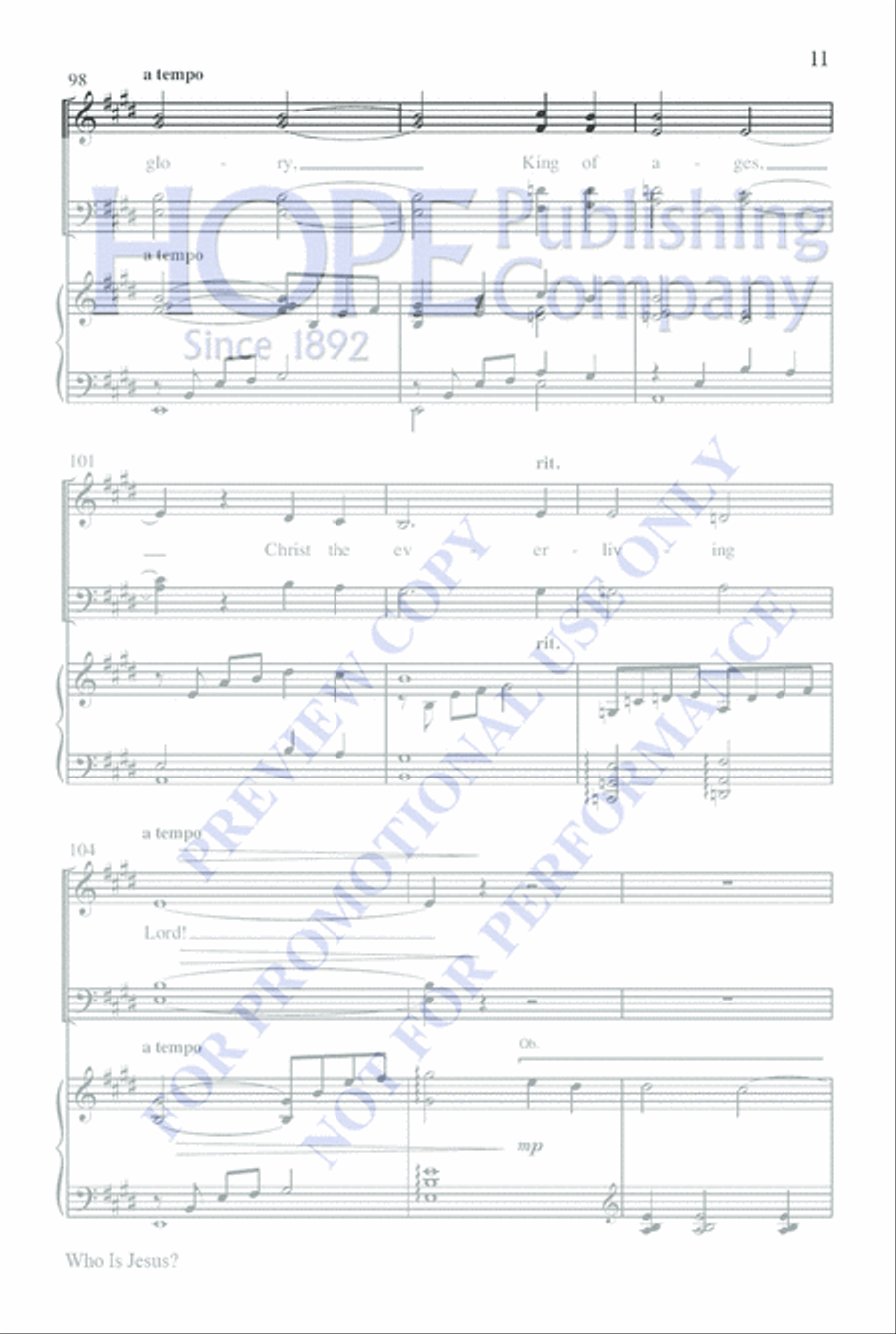 Who Is Jesus? 4-Part scores gallery preview page 15