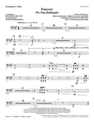 Book cover for Forever (We Sing Hallelujah) - Trombone 3/Tuba