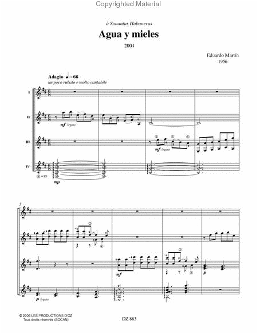 Agua y mieles Agua y mieles Guitar Ensemble scores gallery preview page 2