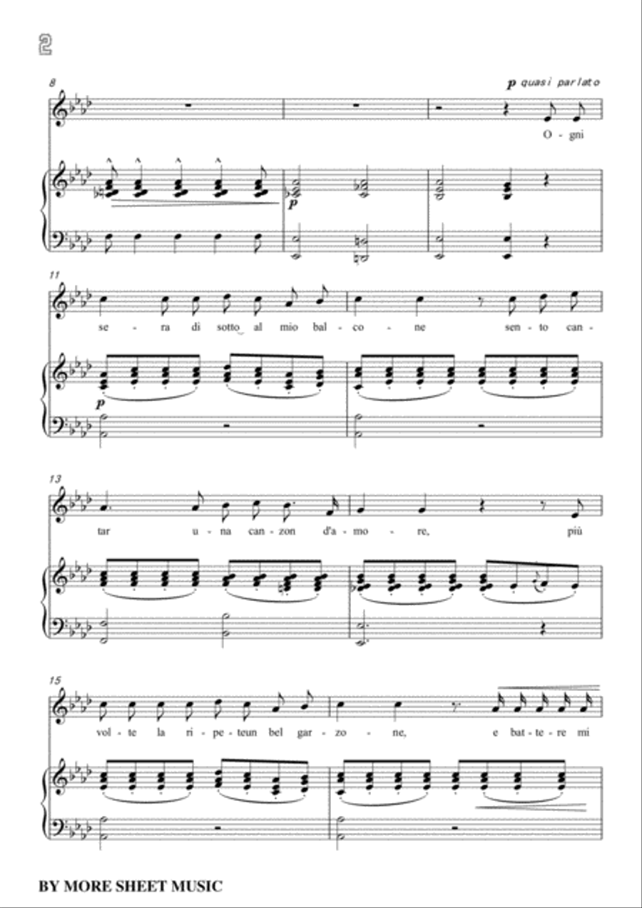 Gastoldoni-Musica proibita in A flat Major Voice Solo scores gallery preview page 4