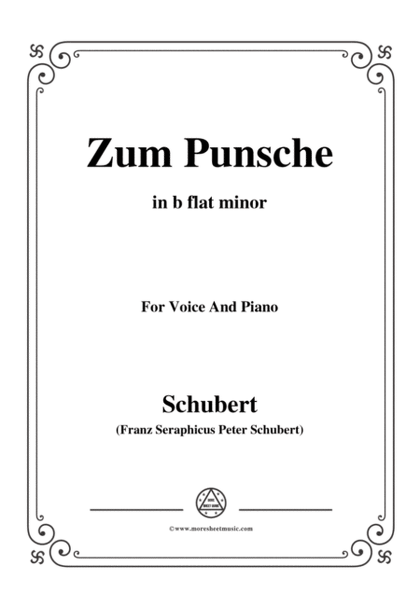 Schubert-Zum Punsche,in b flat minor,for Voice&Piano image number null