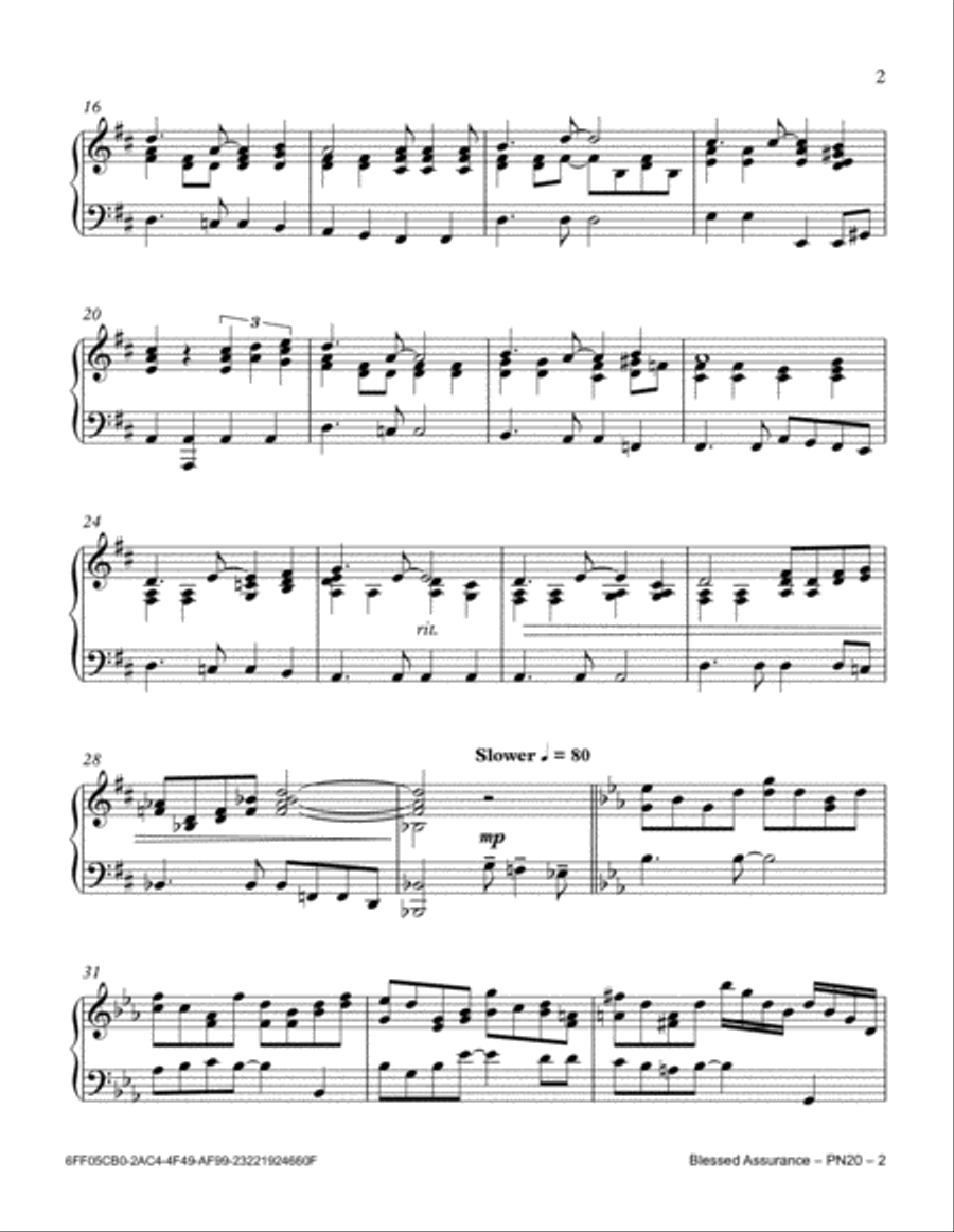 Blessed Assurance Small Ensemble scores gallery preview page 3