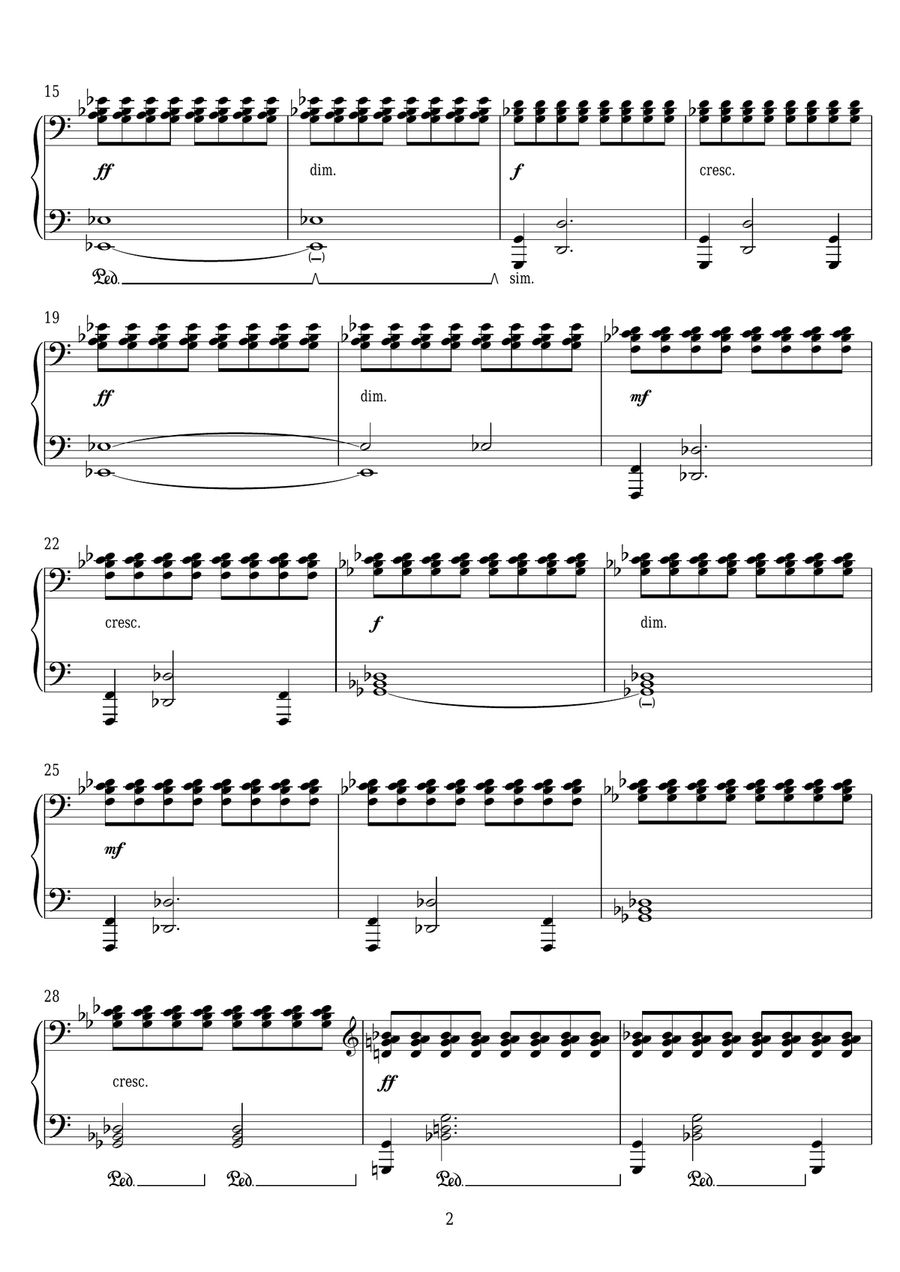 Storm (From 'The Water Diviner's Tale) Piano Solo scores gallery preview page 2