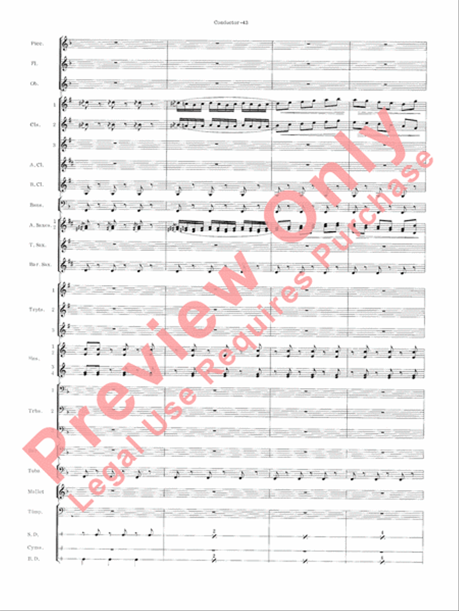 Carmen Suite Concert Band scores gallery preview page 45