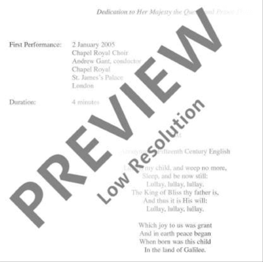 Lullay, My Child, And Weep No More Mixed Choir scores gallery preview page 4