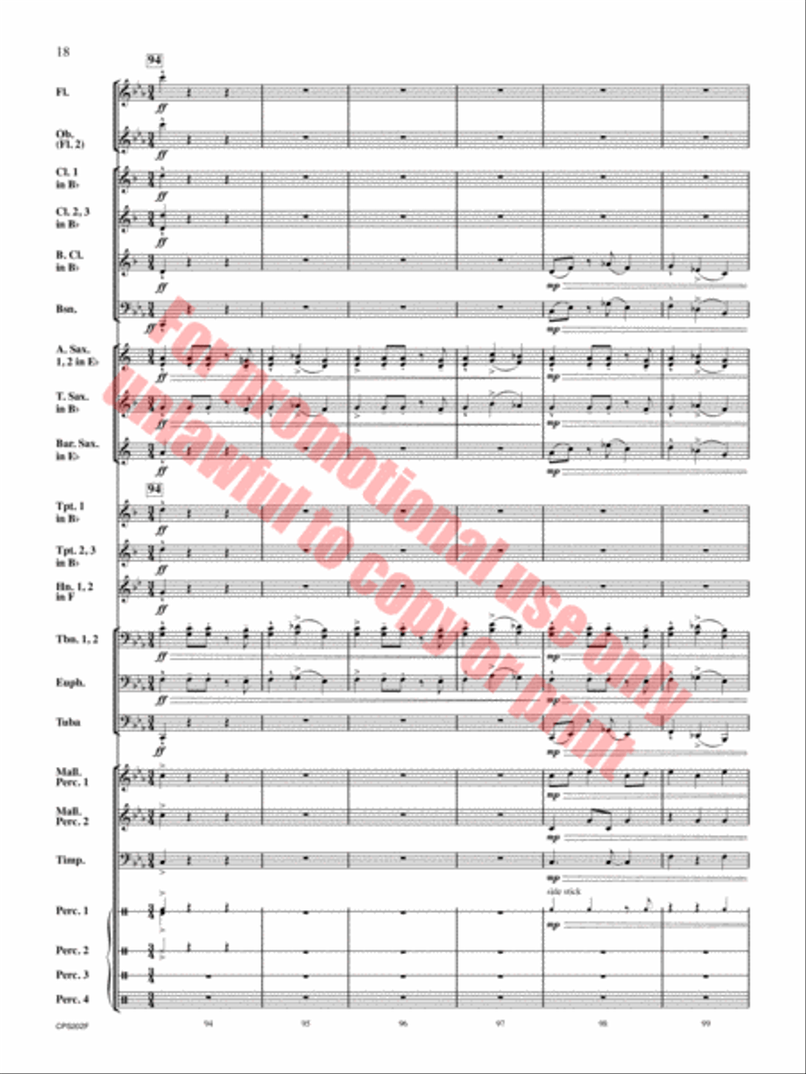 Brain Waves Concert Band scores gallery preview page 19