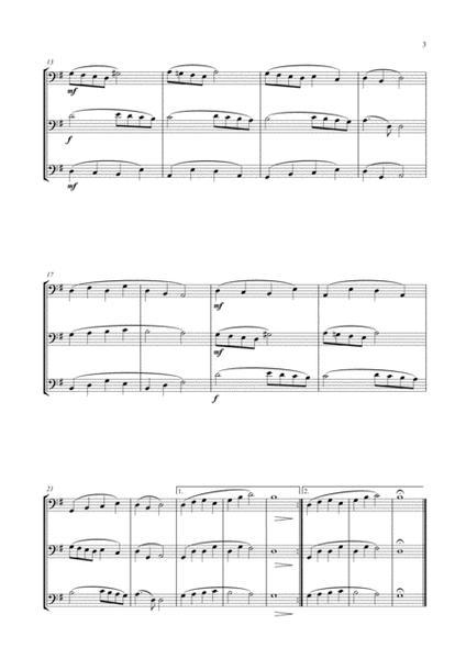 Christmas Carols Collection for Cello trio (bassoon trio, trombone trio or tuba trio) by Traditional Bassoon - Digital Sheet Music