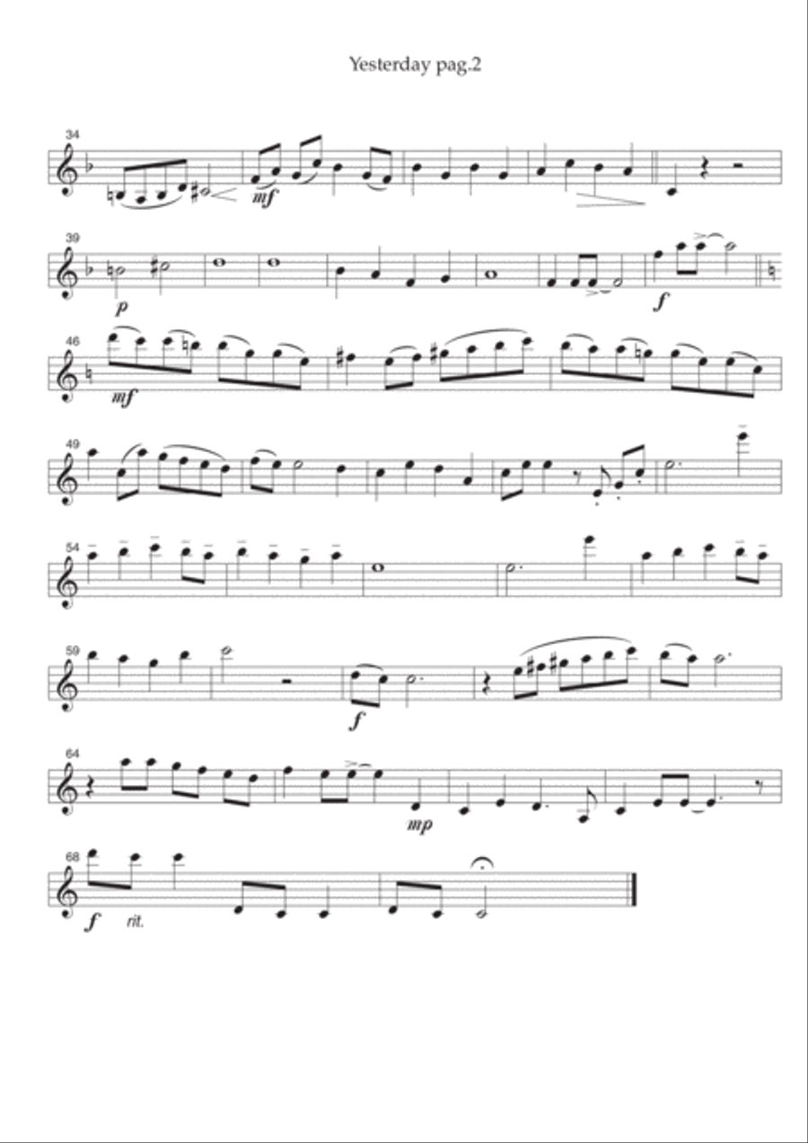 Yesterday String Quartet scores gallery preview page 2