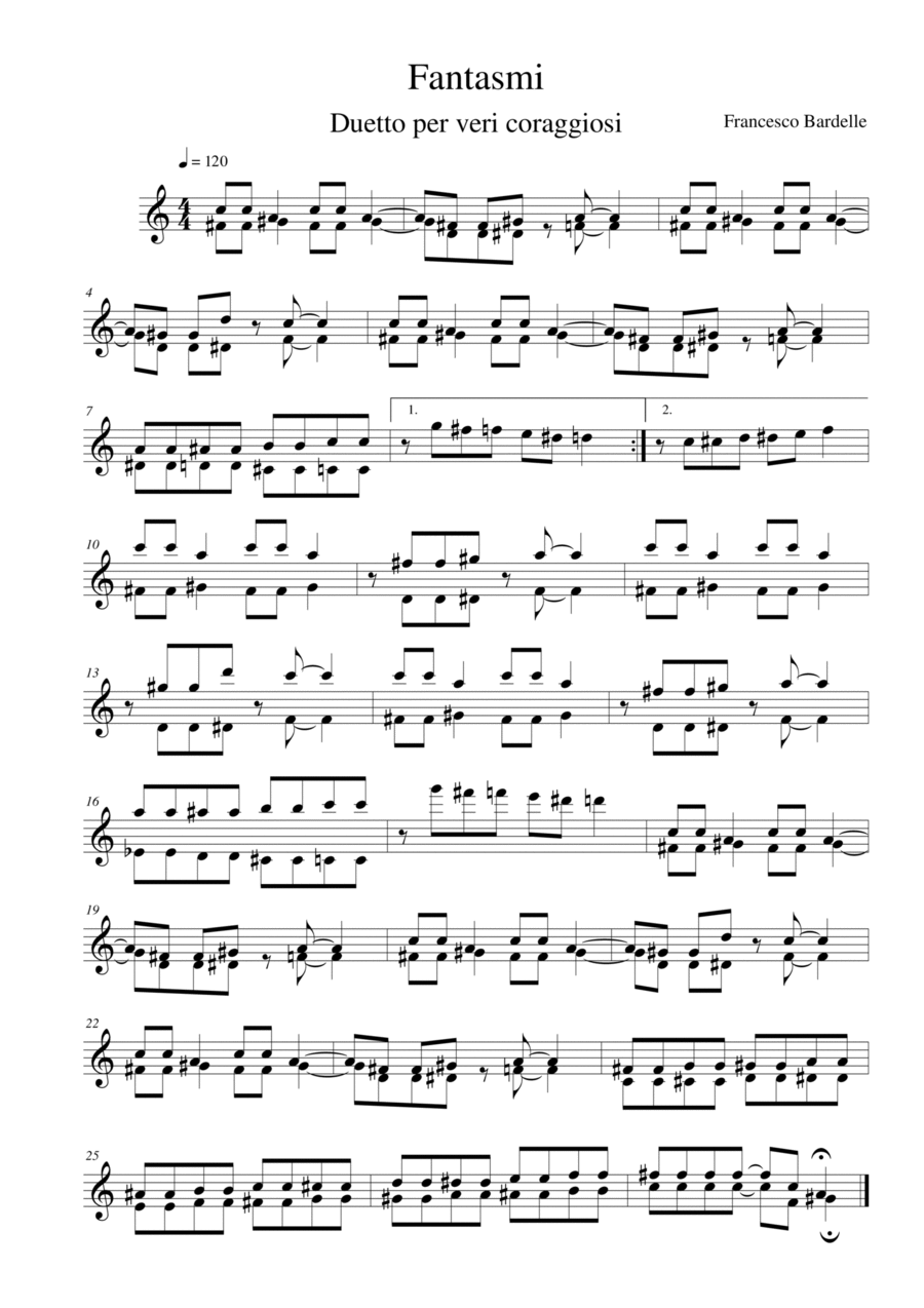 FANTASMI (Ghosts) Percussion scores gallery preview page 1