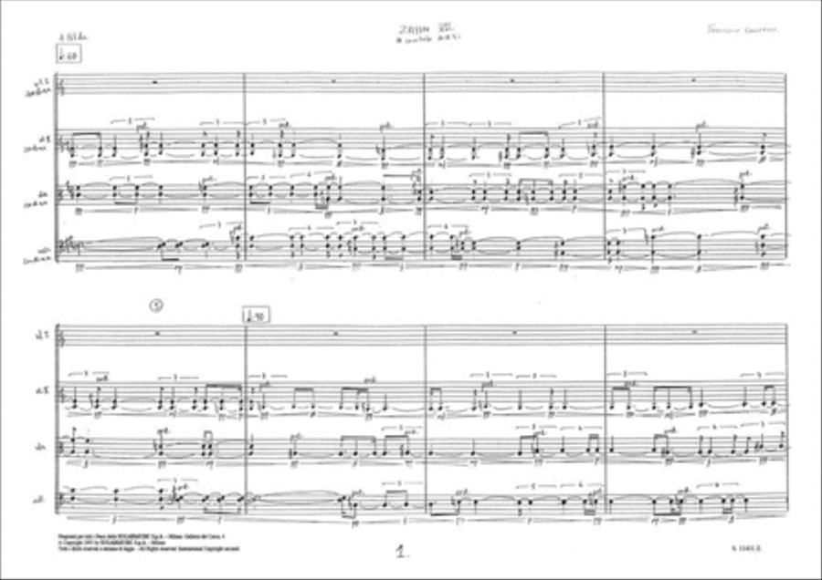Zayin VII Zayin VII String Quartet scores gallery preview page 2