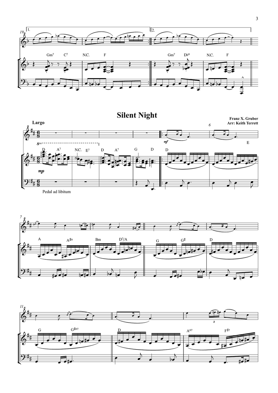8 Swinging Xmas Carols for Descant (Soprano Recorder) & Piano Soprano Recorder scores gallery preview page 3