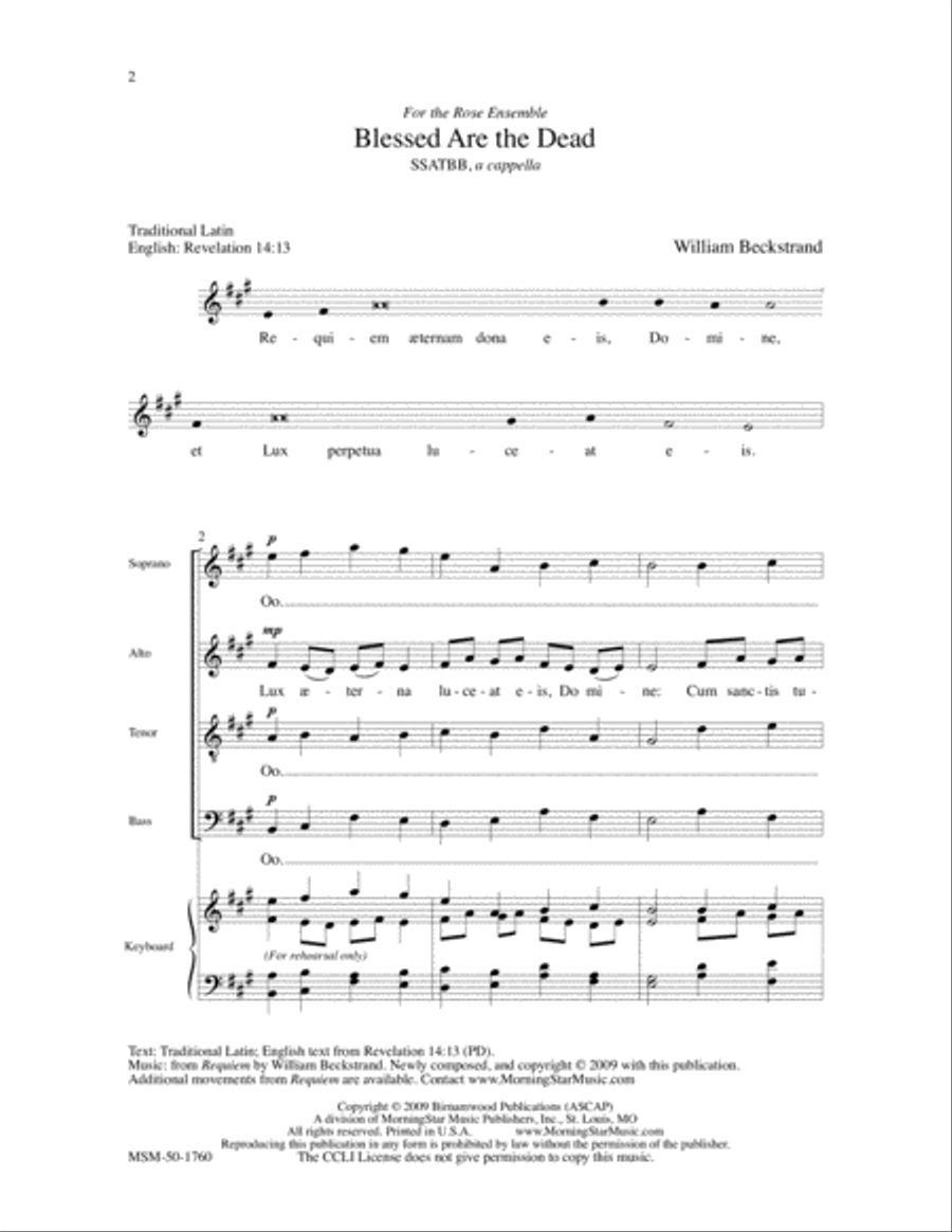 Blessed Are the Dead Blessed Are the Dead Divisi scores gallery preview page 2
