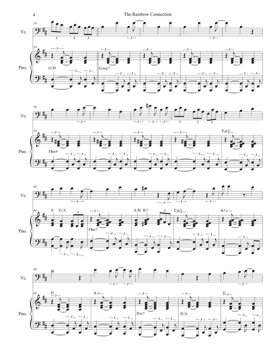 The Rainbow Connection Piano scores gallery preview page 4