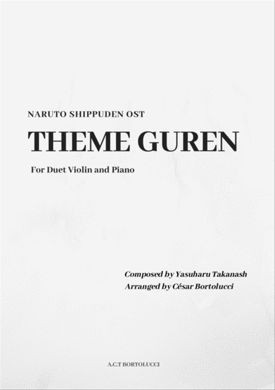 Theme Guren Violin Solo scores gallery preview page 1