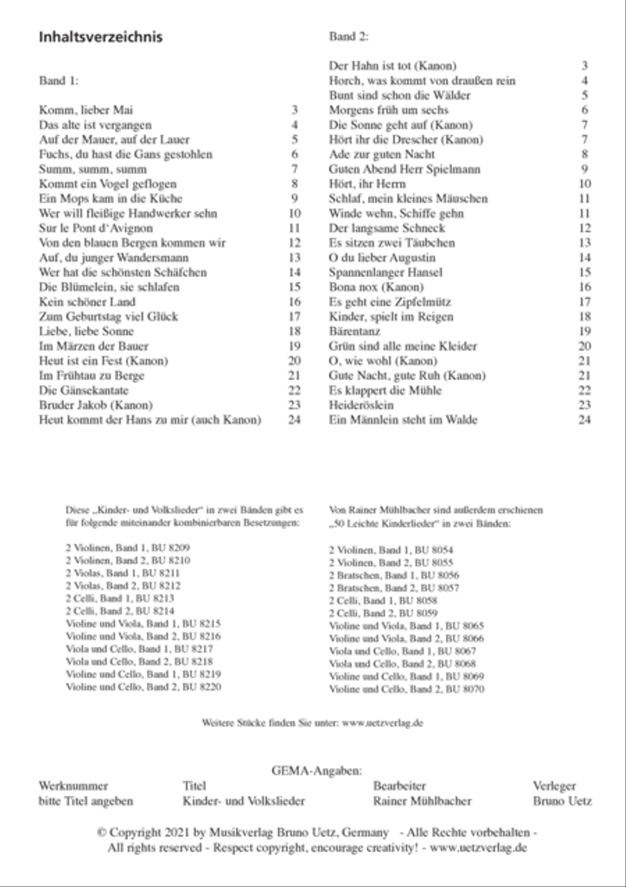 Folks Songs vol. 1 Cello scores gallery preview page 3