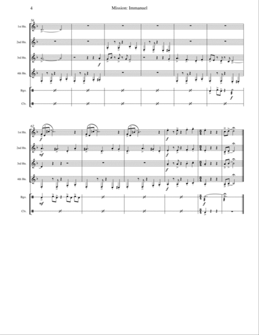 Mission: Impossible Theme from the Paramount Television Series MISSION: IMPOSSIBLE Brass Quartet scores gallery preview page 4