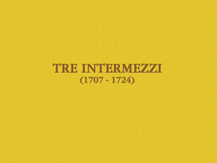 Book cover for Tre intermezzi Facsimile Edition Full Score, Hardbound with critical commentary