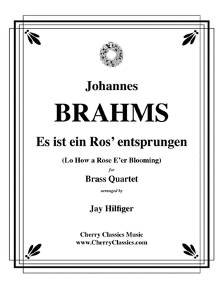 Book cover for Es ist ein Ros' entsprungen for Brass Quartet