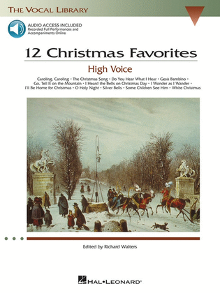 Book cover for 12 Christmas Favorites Book/CD High Voice