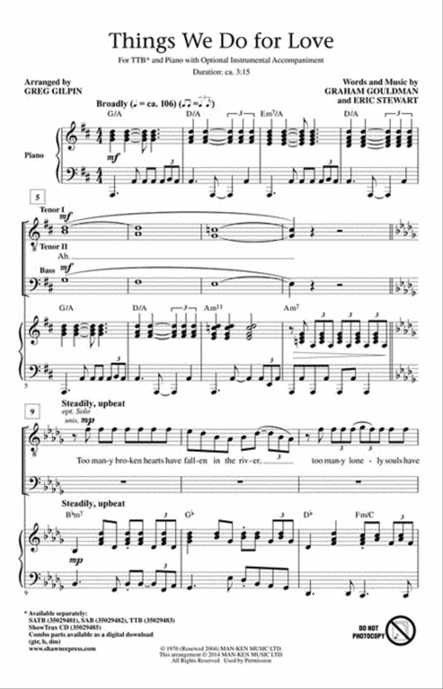 Things We Do for Love TTB scores gallery preview page 2
