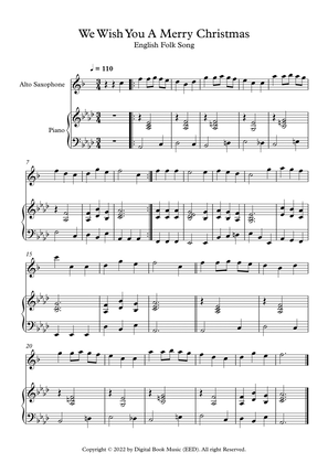 We Wish You A Merry Christmas - English Folk Song (Alto Sax + Piano)