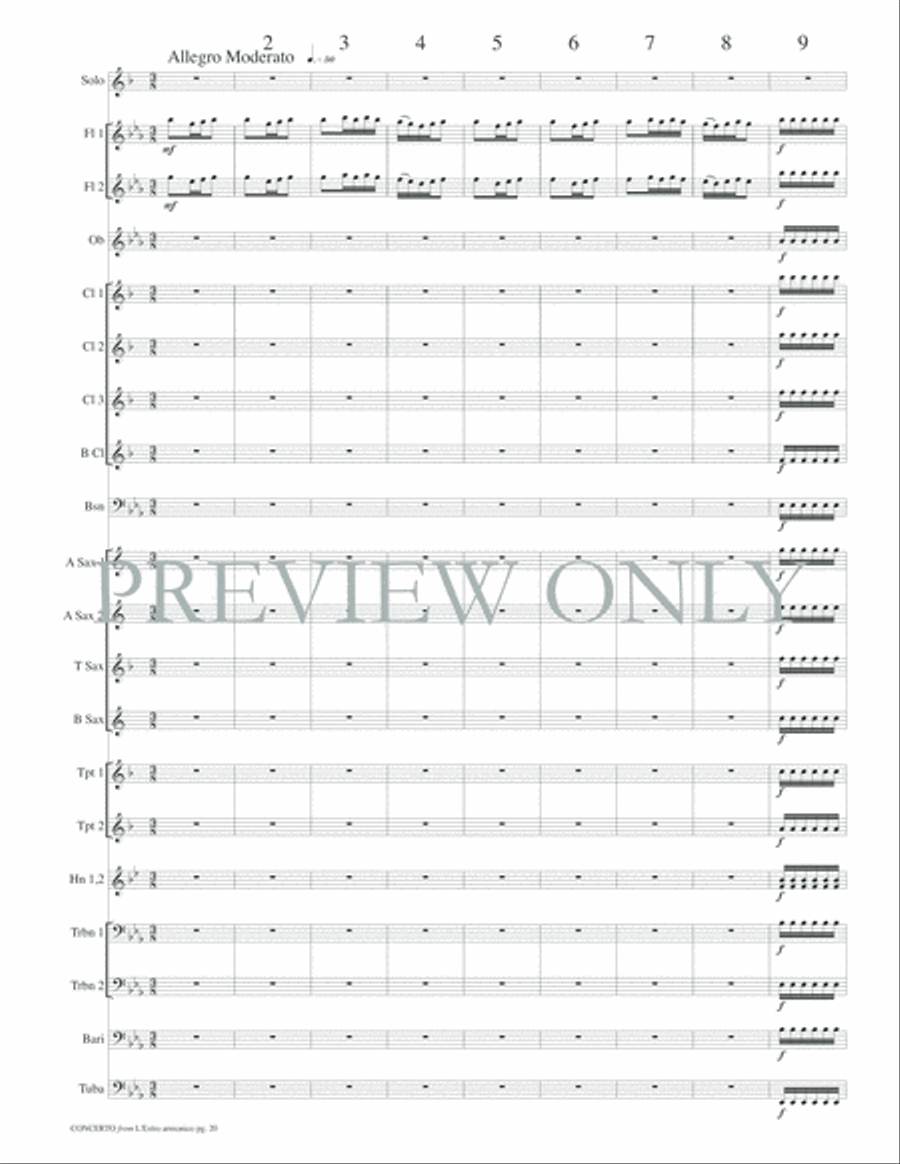 Concerto from L'Estro armonico Concert Band scores gallery preview page 23