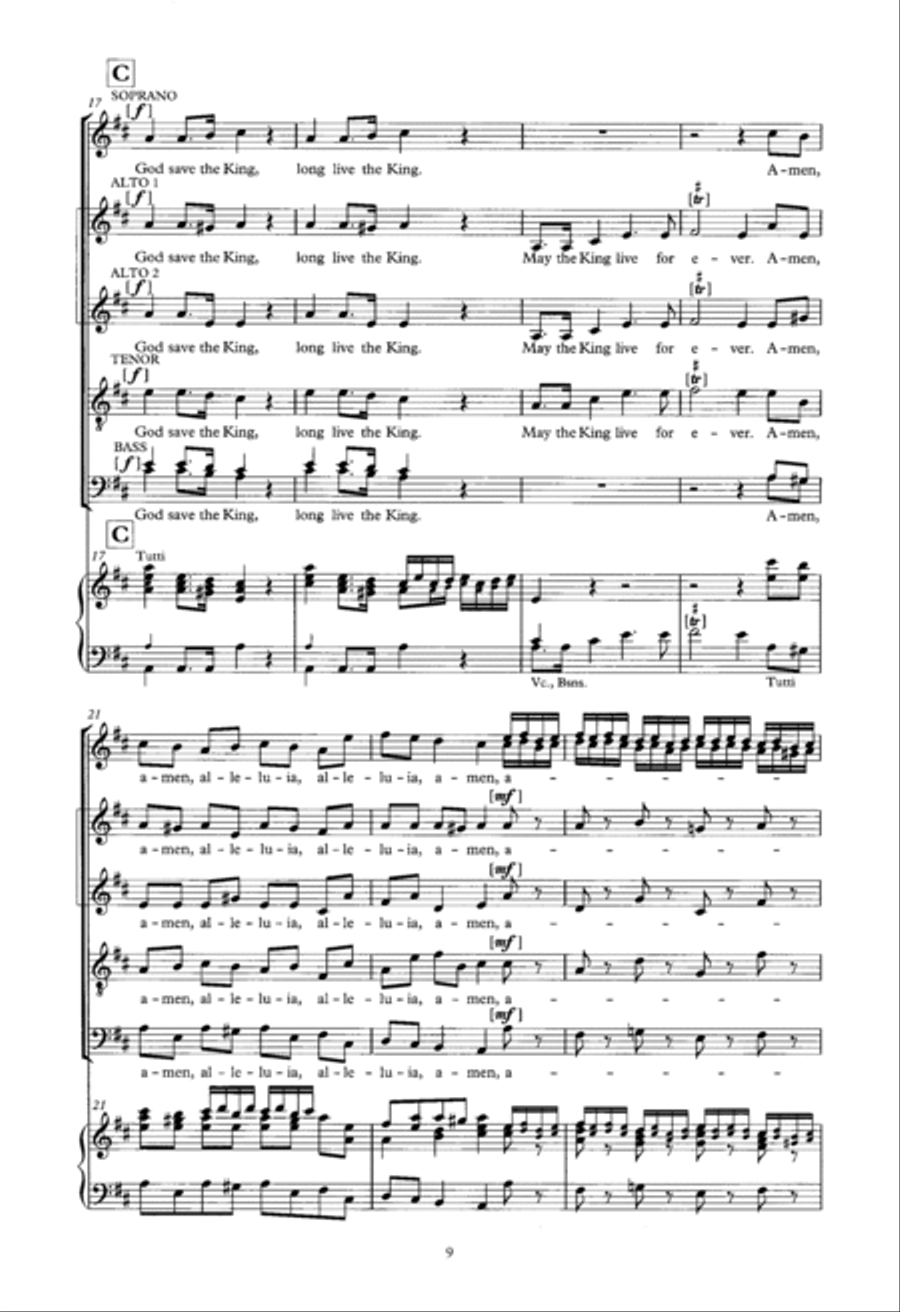 Zadok The Priest (arr. Donald Burrows) Choir scores gallery preview page 9