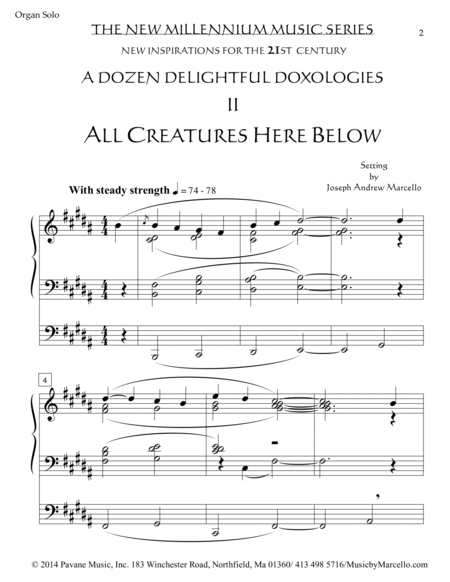 Delightful Doxology II - All Creatures Here Below - Organ (B) image number null