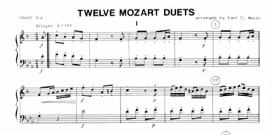 Twelve Mozart Duets Twelve Mozart Duets Brass Duet scores gallery preview page 2